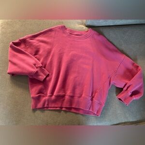 Abercrombie & Fitch Soft A&F Crewneck Sweatshirt Pink Large L